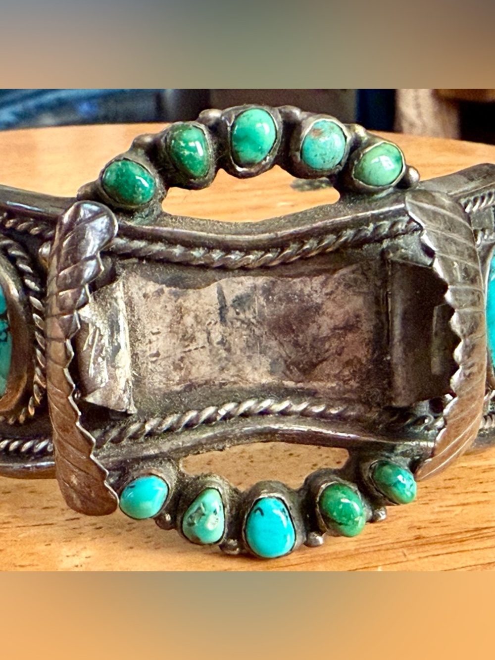 SOLD! Vintage Navajo Turquoise Sterling Cuff Watch Band